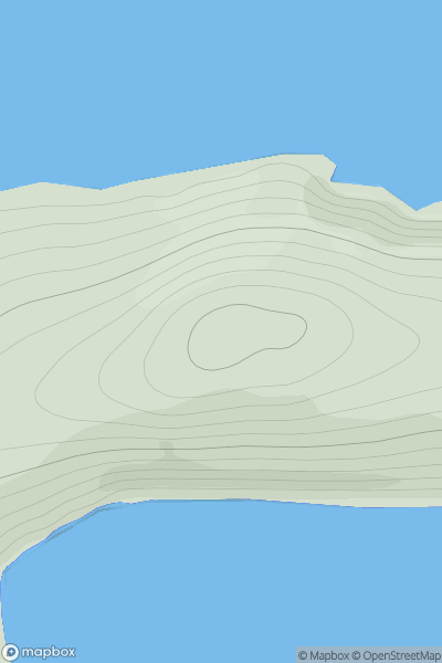 Thumbnail image for Hoo Field [Shetland Islands] [HU361827] showing contour plot for surrounding peak